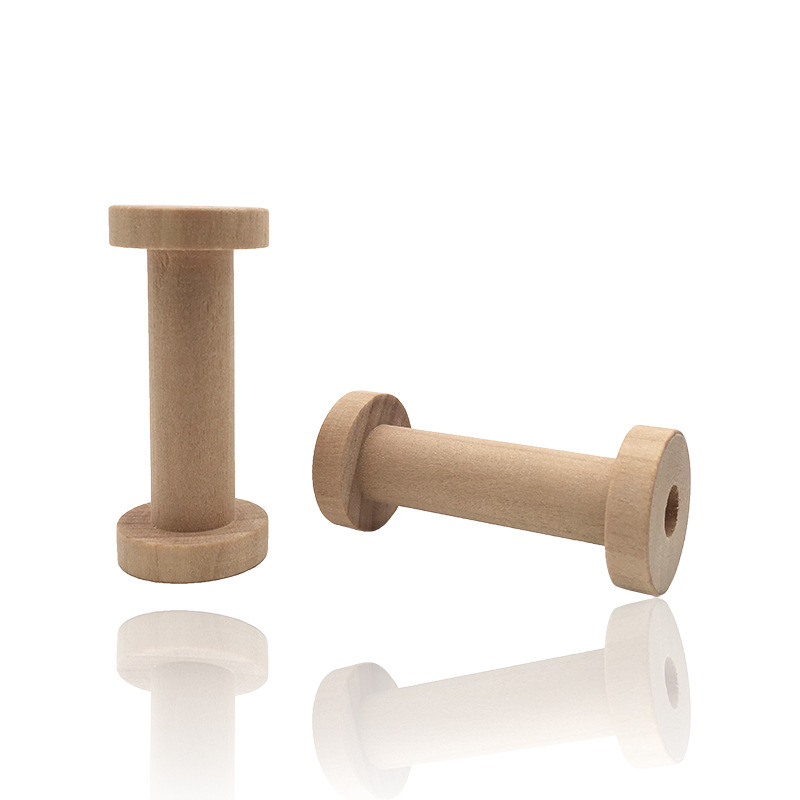 Typewriter Ribbon Roll - 10 pz bobine di legno naturale