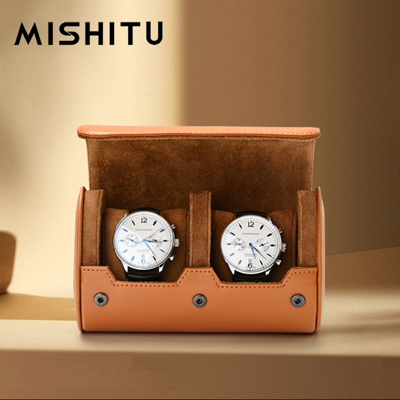 Vintage Watch Collecting - MISHITU 1/2/3-Slot Orologio Rotolo di Immagazzinaggio