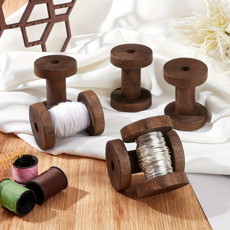 Typewriter Ribbon Roll - 6 pezzi bobine di legno vintage