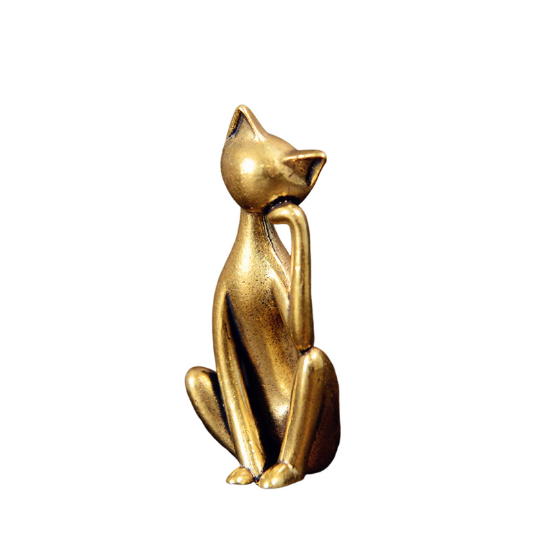 Vintage Collectible Christmas Ornaments - Statuette di Gatti in Meditazione, Ornamento